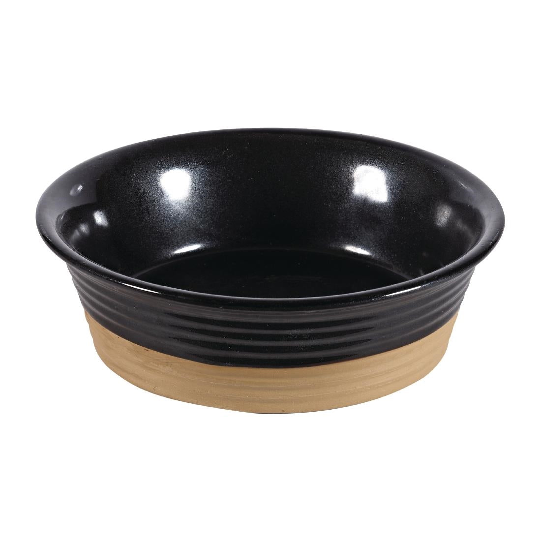 Churchill Black Igneous Stoneware Pie Dishes 160mm (6 Pack)