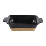 Churchill Black Igneous Stoneware Rectangle Dishes 170mm (6 Pack)