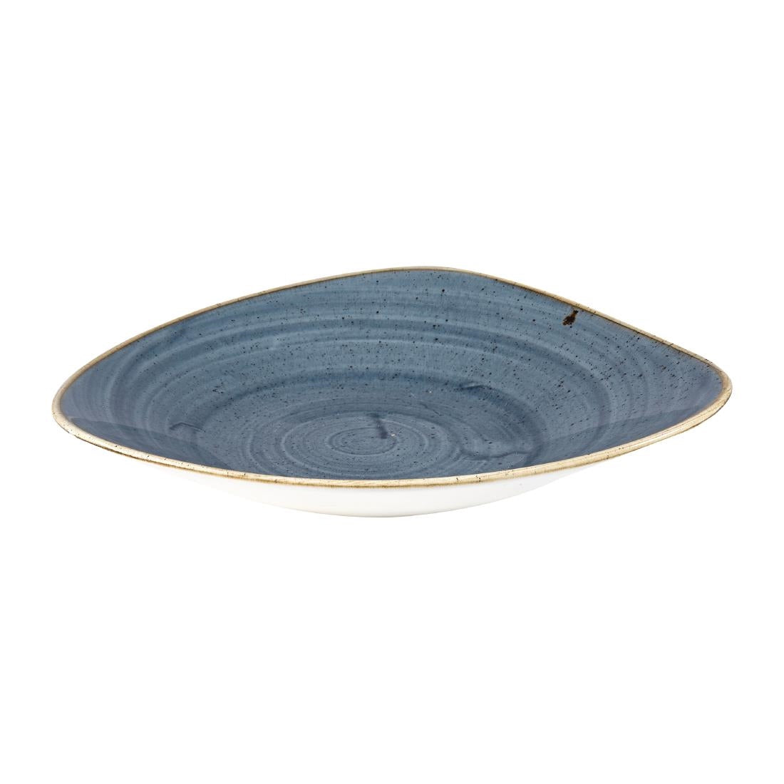 Churchill Stonecast Triangular Shallow Bowls Blueberry 272mm (12 Pack)