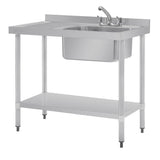 Vogue Single Sink Left Hand Drainer 1000mm