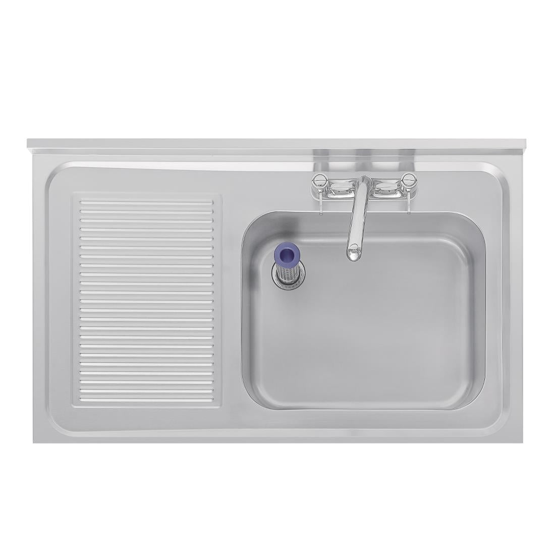 Vogue Single Sink Left Hand Drainer 1000mm