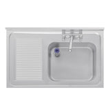 Vogue Single Sink Left Hand Drainer 1000mm
