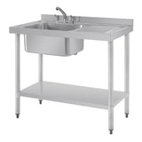 Vogue Single Sink Right Hand Drainer 1000mm