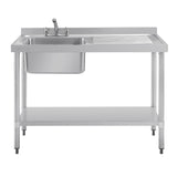 Vogue Single Sink Right Hand Drainer 1200mm