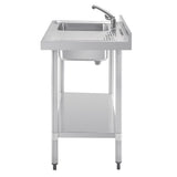 Vogue Single Sink Right Hand Drainer 1200mm