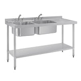 VogueDouble Sink Right Hand Drainer 1500mm