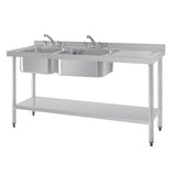 VogueDouble Sink Right Hand Drainer 1500mm