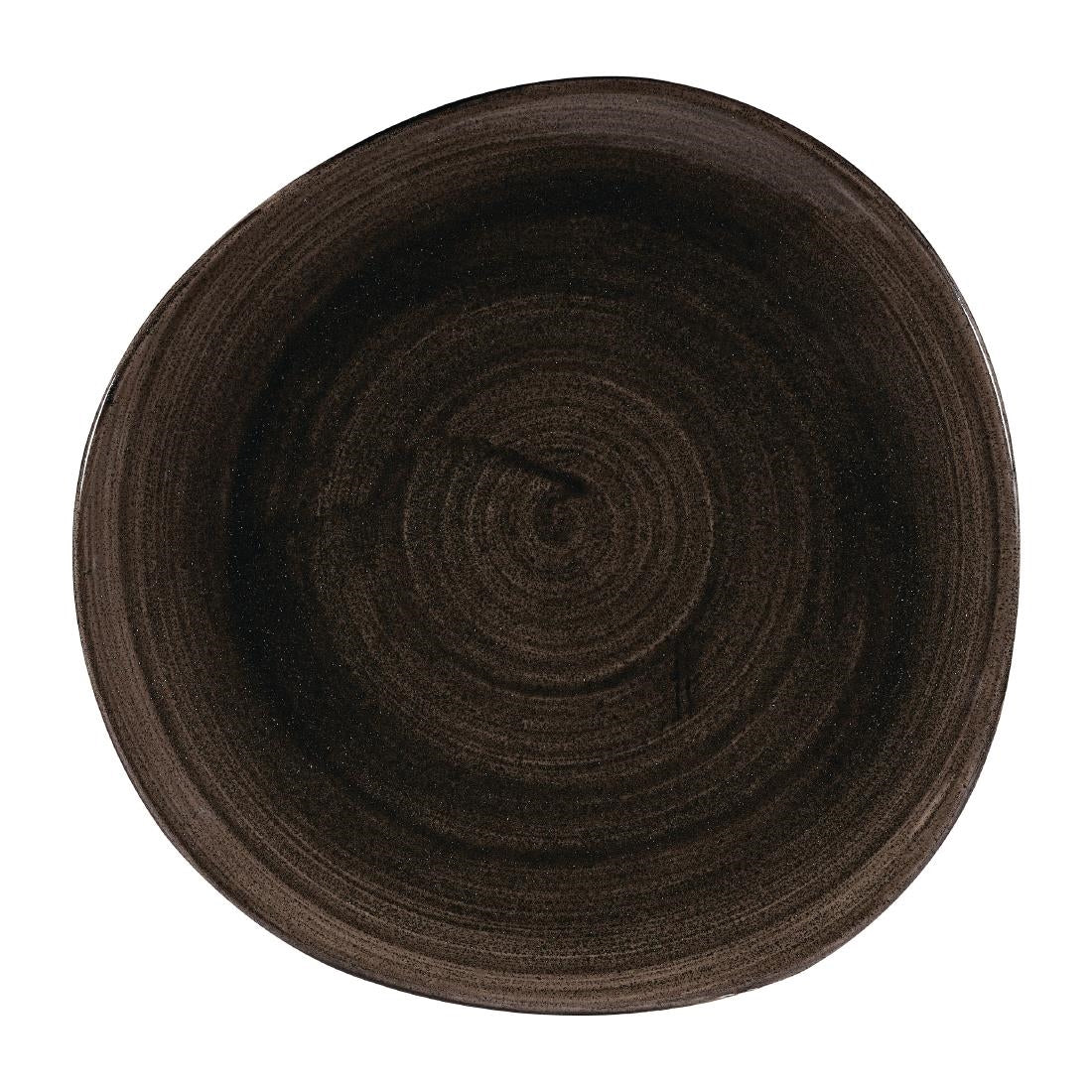 Churchill Stonecast Patina Round Trace Plates Iron Black 286mm (12 Pack)
