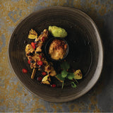 Churchill Stonecast Patina Round Trace Plates Iron Black 210mm (12 Pack)