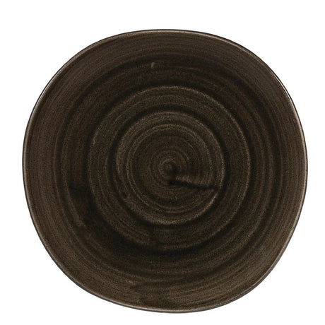 Churchill Stonecast Patina Round Trace Plates Iron Black 210mm (12 Pack)