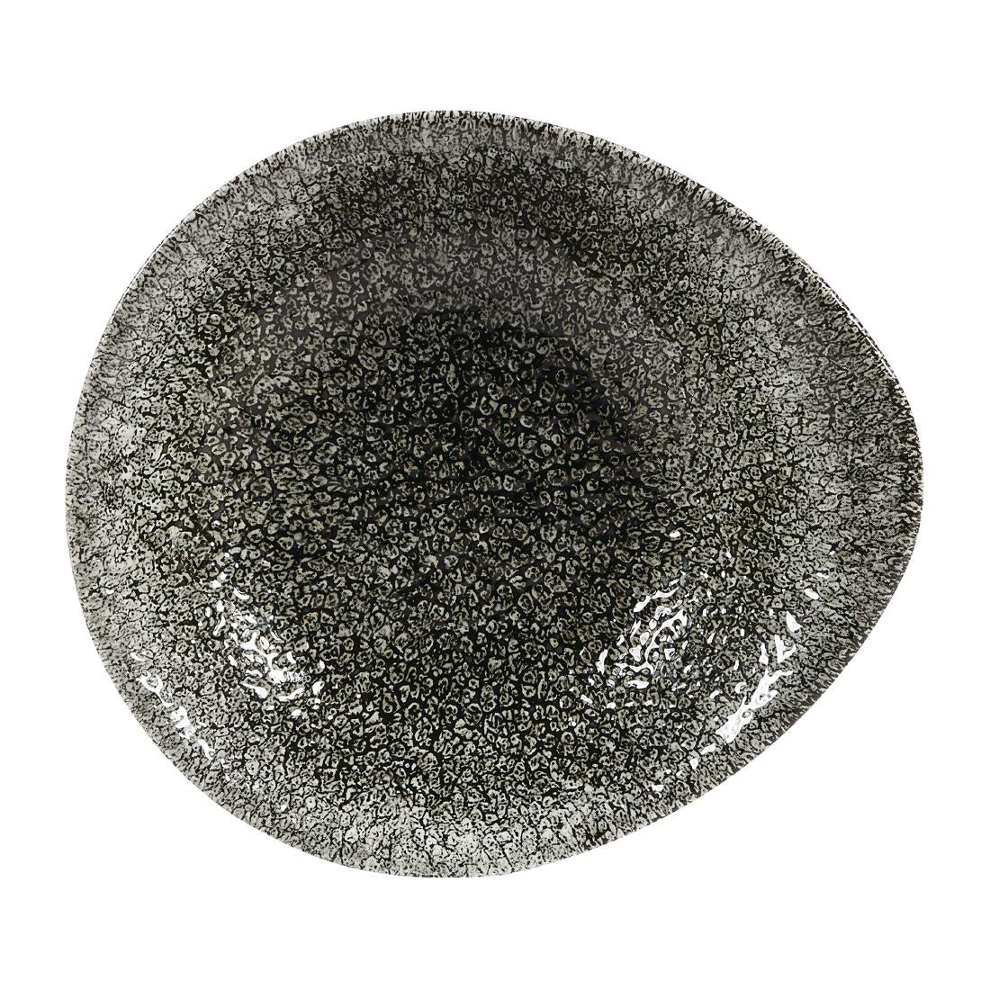Churchill Raku Round Dishes Quartz Black 160mm (12 Pack)
