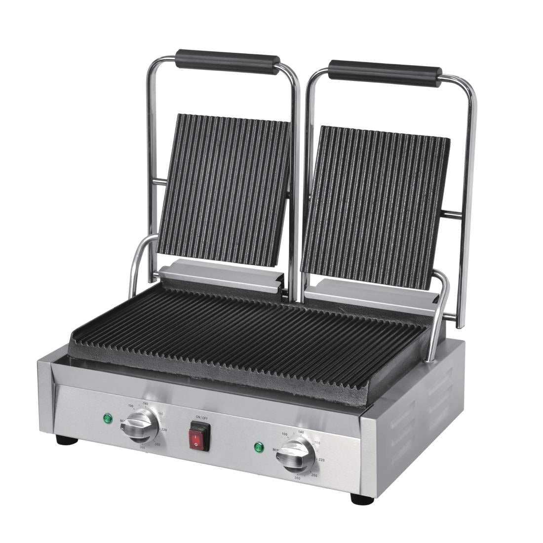 Buffalo Bistro Double Ribbed Contact Grill