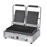 Buffalo Bistro Double Ribbed Contact Grill