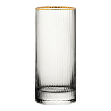 Utopia Hayworth Hi Ball Glasses Gold Rim Glasses 355ml (6 Pack)