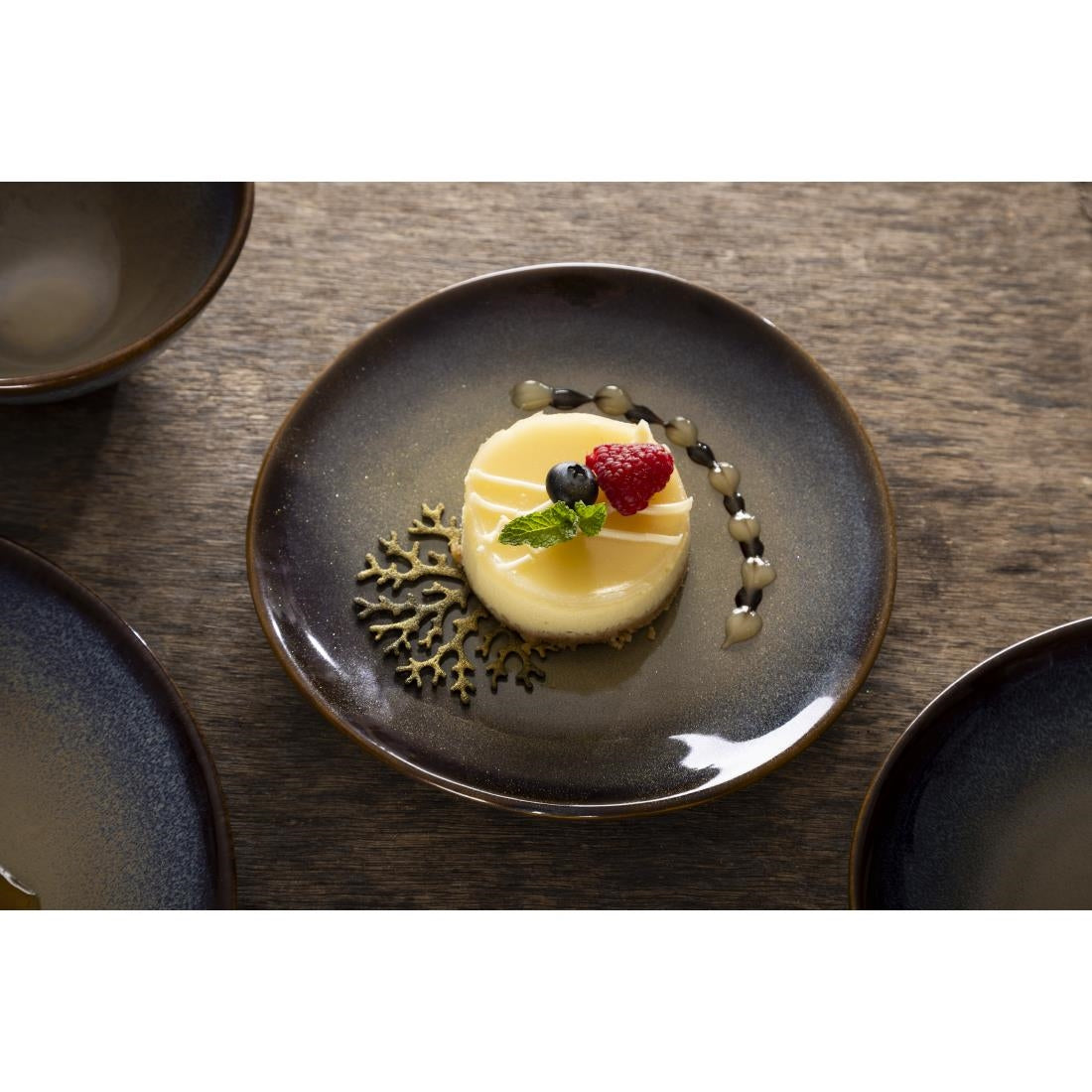 Olympia Birch Coupe Plates Aubergine 205mm (6 Pack)