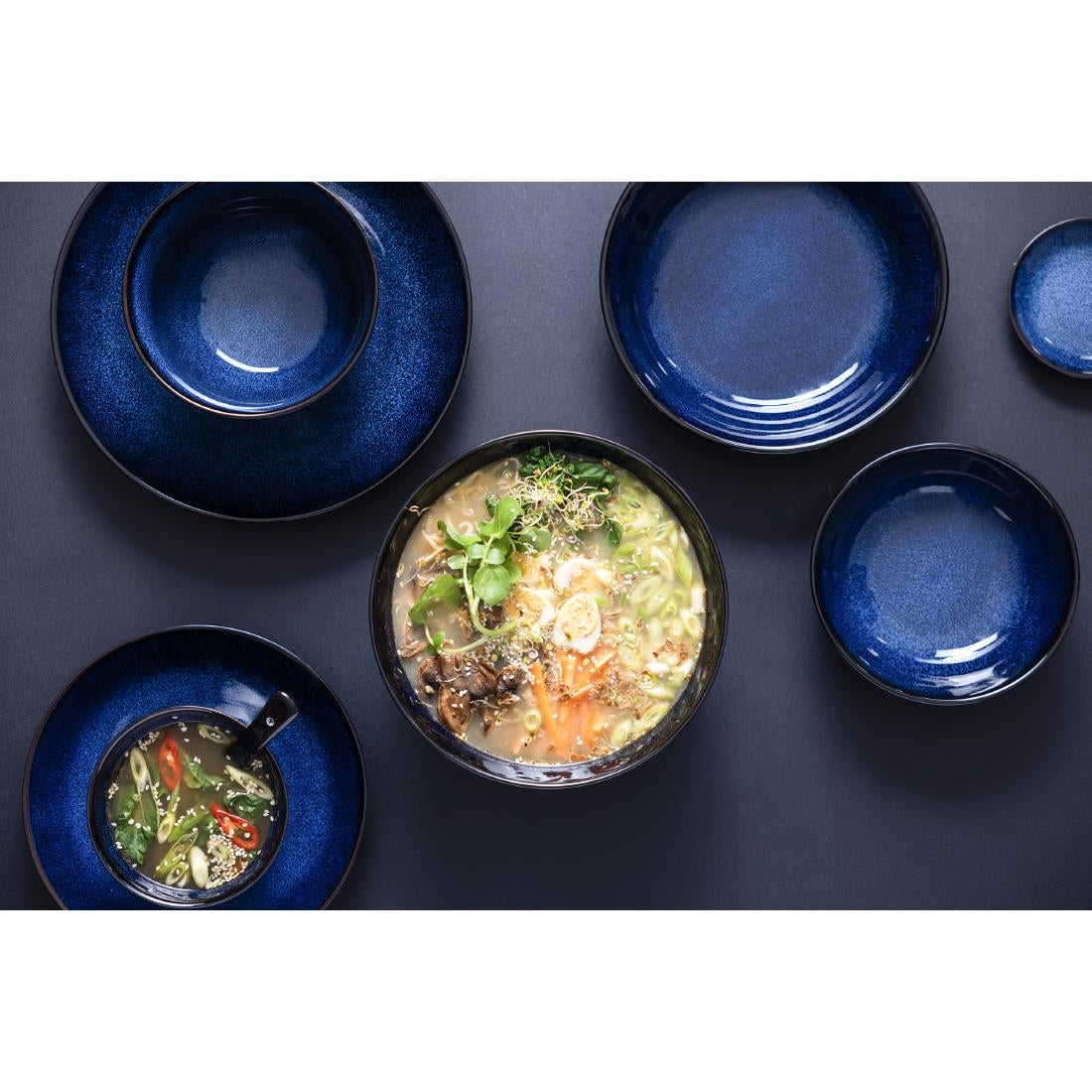 Olympia Luna Midnight Blue Coupe Bowls 160mm (6 Pack)