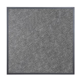 Bolero Black Brushed Mix Outdoor Tempered Glass Table Top Square Grey Trim 700mm
