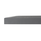 Bolero Black Brushed Mix Outdoor Tempered Glass Table Top Square Grey Trim 700mm