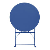 Bolero Perth Dark Navy Pavement Style Steel Table Round 600mm