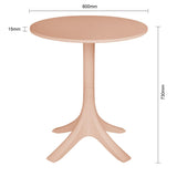 Bolero Mila 600mm Round Café Table - Nude Pink