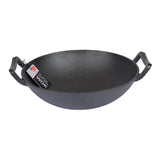 Dexam School of Wok Pre-Seasoned Cast Iron Flat Base Wok 300mm