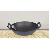 Dexam School of Wok Pre-Seasoned Cast Iron Flat Base Wok 300mm