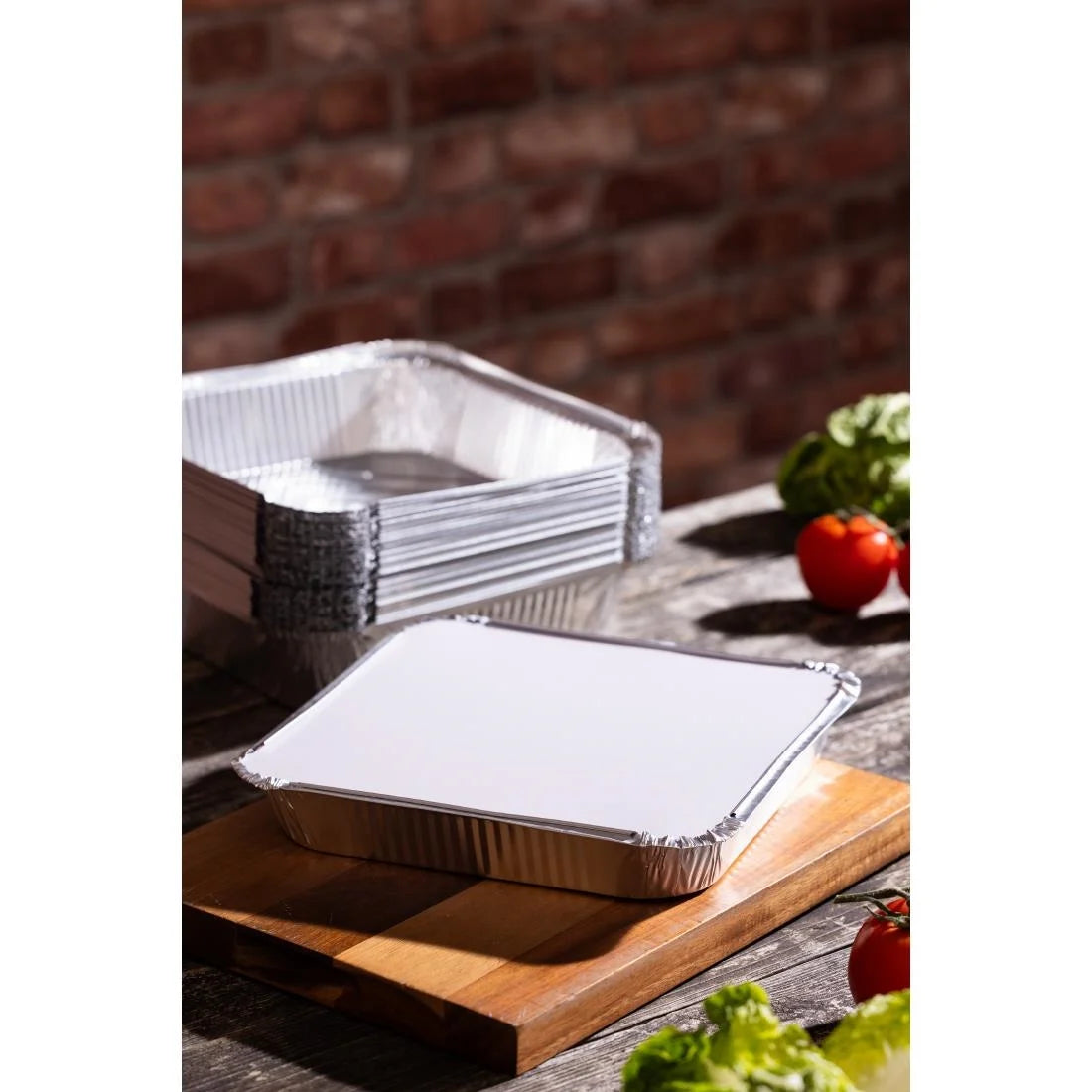 Fiesta Recyclable Shallow Foil Containers 1580ml (200 Pack)