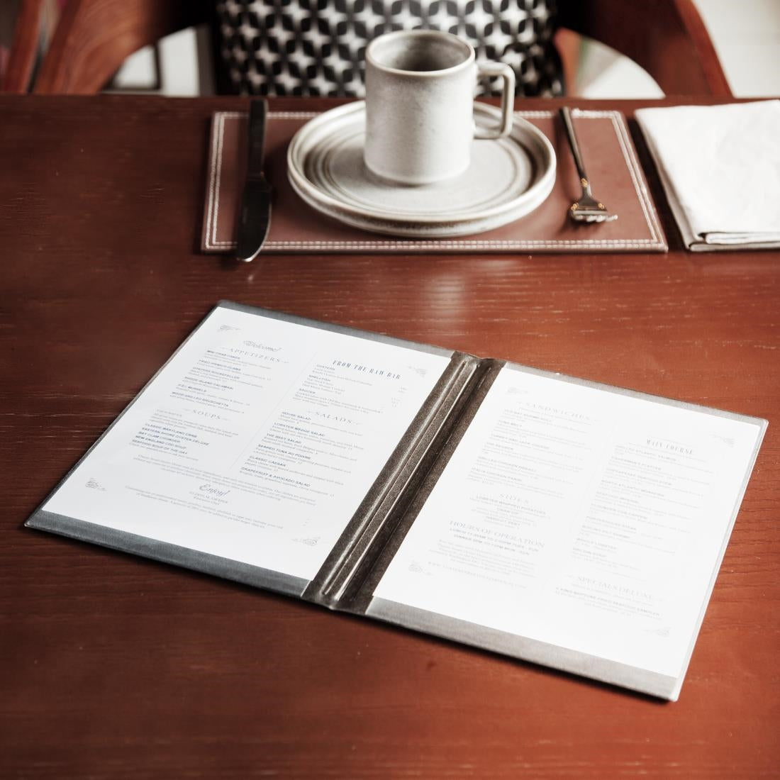 Olympia PVC Menu Cover A5 Black