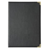 Olympia Faux Leather Menu Cover A4 Black