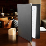 Olympia Faux Leather Menu Cover A4 Black