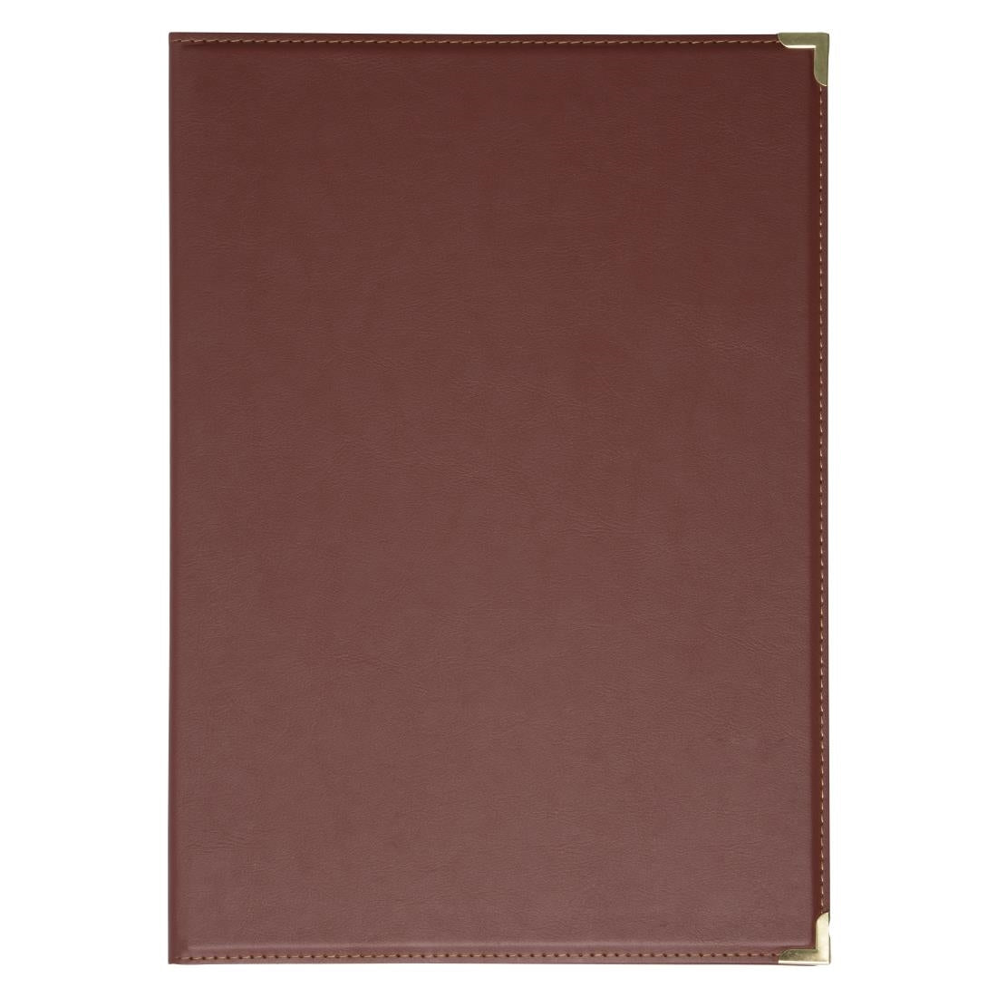 Olympia Faux Leather Menu Cover A4 Burgundy
