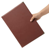 Olympia Faux Leather Menu Cover A4 Burgundy