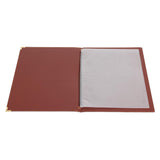 Olympia Faux Leather Menu Cover A4 Burgundy