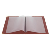 Olympia Faux Leather Menu Cover A4 Burgundy