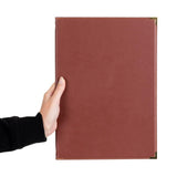 Olympia Faux Leather Menu Cover A4 Burgundy