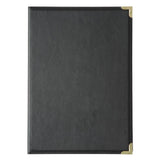 Olympia Faux Leather Menu Cover A5 Black