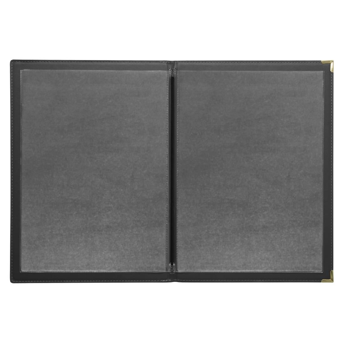 Olympia Faux Leather Menu Cover A5 Black