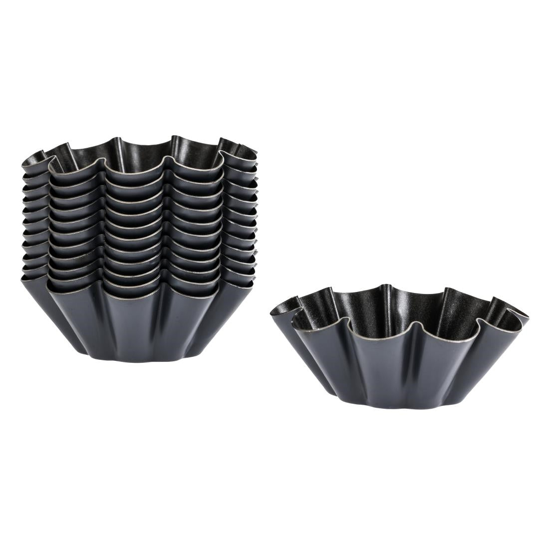 Matfer Bourgeat Non-Stick Mini Brioche Tin 75mm (12 Pack)