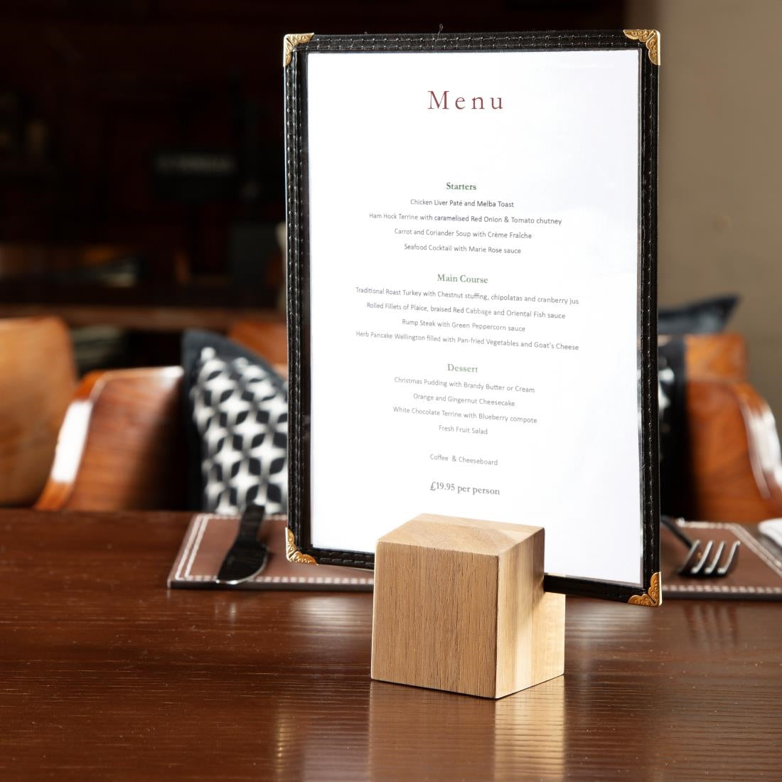 Olympia American Style Menu Cover Black A5