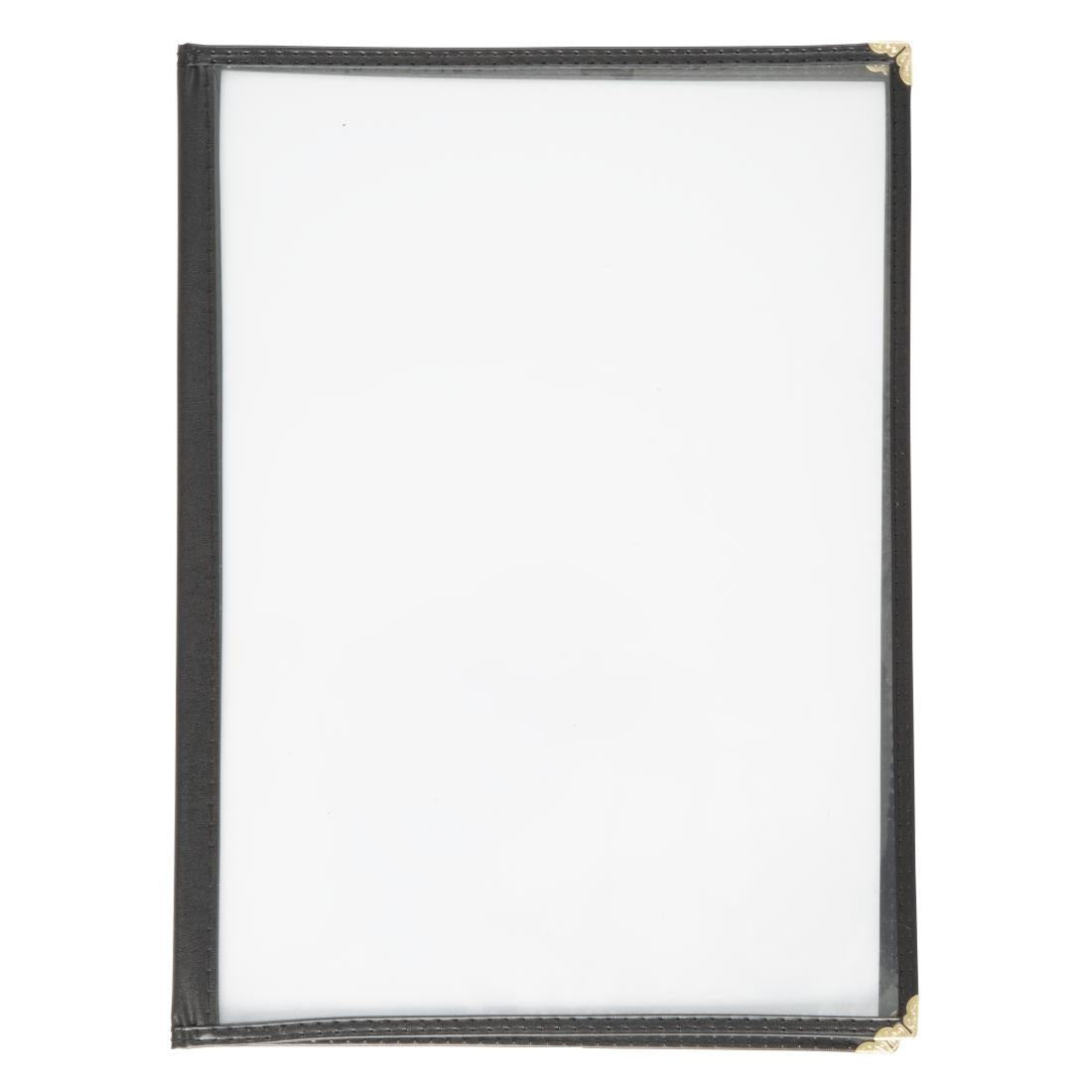 Olympia Four Page American Style Menu Cover A4 Black
