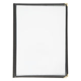 Olympia Four Page American Style Menu Cover A4 Black