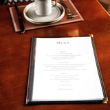 Olympia Four Page American Style Menu Cover A4 Black