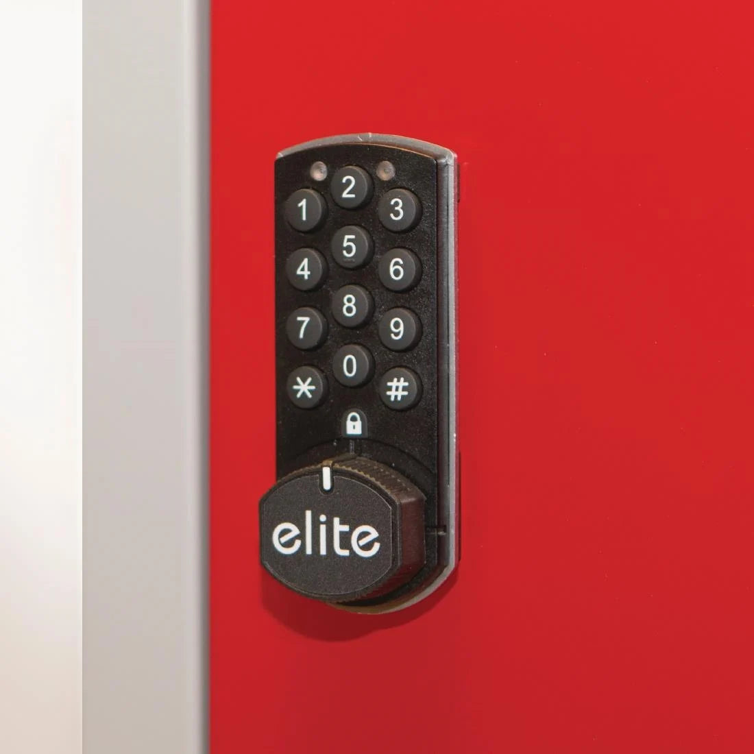 Elite Four Door Electronic Combination Locker with Sloping Top White
