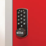 Elite Five Door Electronic Combination Locker with Sloping Top Red