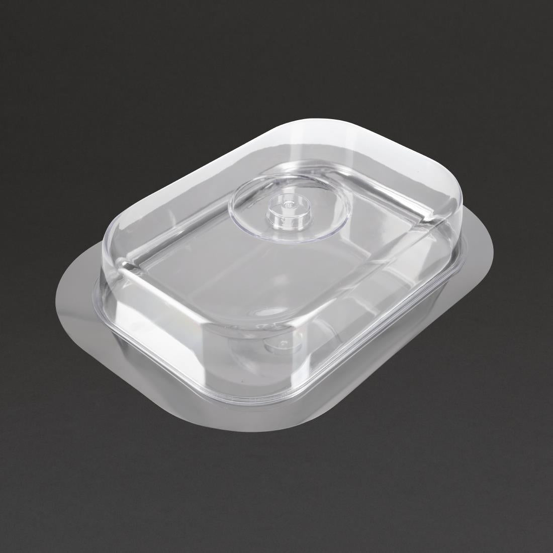 Stainless Steel Rectangular Tray with Cover