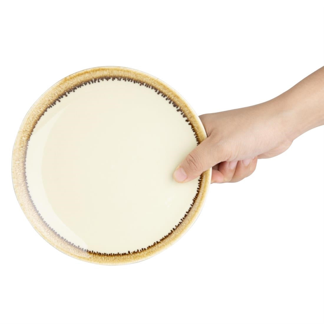 Olympia Kiln Sandstone Round Coupe Plates 180mm (6 Pack)