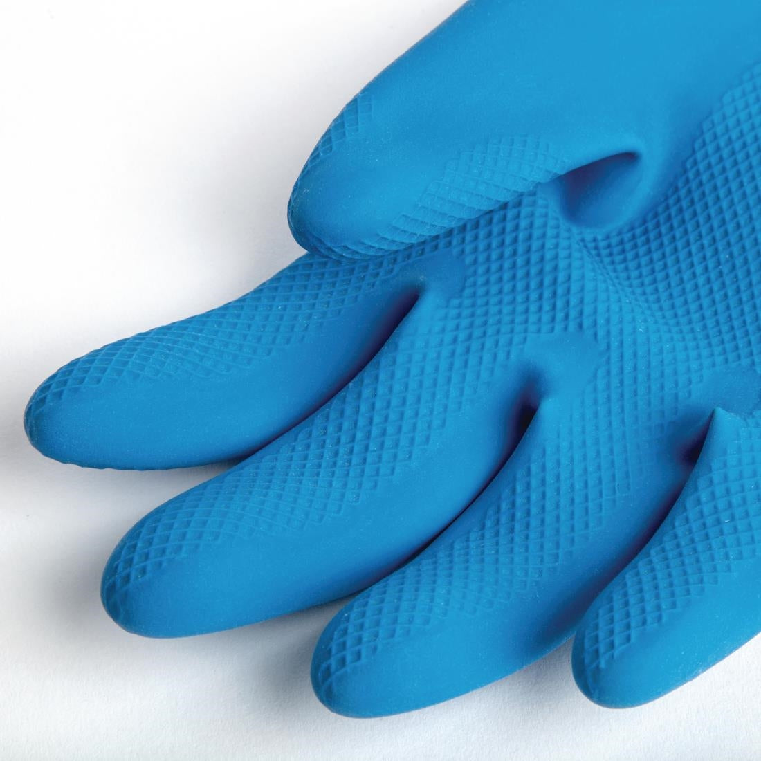 Mapa Alto 405 Liquid-Proof Heavy-Duty Janitorial Gloves Blue & Yellow Small