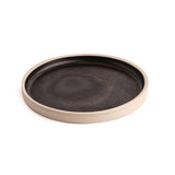 Olympia Canvas Flat Round Plate Delhi Black 180mm (Pack of 6)