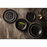Olympia Canvas Shallow Tapered Bowls Delhi Black 200mm (6 Pack)