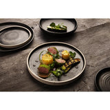 Olympia Canvas Flat Plates Delhi Black 250mm (6 Pack)